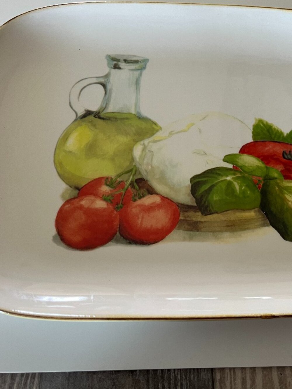 Cerimisia Vintage Serving Platter 12" wide 9" Long Used Some Chips (see pics)